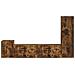 Set mobile TV 4 pcs Rovere fumé Legno multistrato - Foto miniatura 8