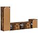 Set mobile TV 4 pcs Rovere fumé Legno multistrato - Foto miniatura 9