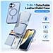 Cover Cartera per iPhone 16 Plus - Pelle /PU, Blu, MagSafe - Foto miniatura 3