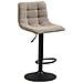 Set 2 Sgabelli Da Bar Middelfart In Poliestere Grigio Con Gambe Nere Regolabile In Altezza - Foto miniatura 1