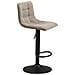 Set 2 Sgabelli Da Bar Middelfart In Poliestere Grigio Con Gambe Nere Regolabile In Altezza - Foto miniatura 3