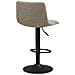 Set 2 Sgabelli Da Bar Middelfart In Poliestere Grigio Con Gambe Nere Regolabile In Altezza - Foto miniatura 4