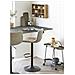 Set 2 Sgabelli Da Bar Middelfart In Poliestere Grigio Con Gambe Nere Regolabile In Altezza - Foto miniatura 6