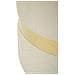 Set 2 Pouf Contenitore Sheffield In Velluto Crema Con Fascia Dorata Ø37x42 E Ø28x35 Cm - Foto miniatura 5