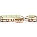 Set di divani da esterno con cuscino 7 pcs Naturale e Crema - Foto miniatura 1