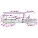 Set di divani da esterno 4 pcs Grigio Naturale e Chiaro - Foto miniatura 6