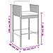 Set Bar da Giardino 5 pz con Cuscini in Polyrattan Grigio - Foto miniatura 7