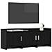 Mobile TV 130 x 33 x 47 cm Rovere Nero Legno ingegnerizzato - Foto miniatura 2