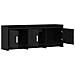 Mobile TV 130 x 33 x 47 cm Rovere Nero Legno ingegnerizzato - Foto miniatura 3