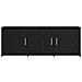 Mobile TV 130 x 33 x 47 cm Rovere Nero Legno ingegnerizzato - Foto miniatura 4
