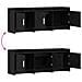 Mobile TV 130 x 33 x 47 cm Rovere Nero Legno ingegnerizzato - Foto miniatura 9