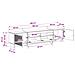 Mobile TV LED a 5 pezzi Rovere Fumo Legno ingegnerizzato - Foto miniatura 4