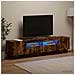 Mobile TV LED a 5 pezzi Rovere Fumo Legno ingegnerizzato - Foto miniatura 6