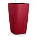 Vaso Cubico Premium 40 Rosso Scarlatto Lucido 40x40xh75 Cm - Foto miniatura 1