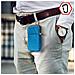 Custodia Cintura Smartphone Passante Moschettone Cinturino 2 Tasche Turchese - Foto miniatura 2