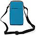 Custodia Cintura Smartphone Passante Moschettone Cinturino 2 Tasche Turchese - Foto miniatura 1