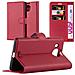 Custodia Compatibile Con Nokia Lumia 950 Xl In Rosso Carminio - Coperchio Protettiva Con Chiusura Magnetica, Funzione Stand E Tasca Per Le Carte - Foto miniatura 1