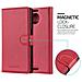 Custodia Compatibile Con Nokia Lumia 950 Xl In Rosso Carminio - Coperchio Protettiva Con Chiusura Magnetica, Funzione Stand E Tasca Per Le Carte - Foto miniatura 2