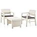 Set Salotto Da Giardino 3 Pz In Plastica Bianco - Foto miniatura 1