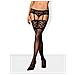 Calze Per Reggicalze Motivo Floreale Letica Stockings, Nero, l / xl - Foto miniatura 4