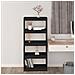 Libreria / divisorio Nero 60x30x135,5 Cm Legno Massello Di Pino - Foto miniatura 3