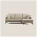 Saturno Divano Angolare Moderno In Tessuto Morbido Impermeabile T03 Beige 223 Cm Destro - Foto miniatura 1