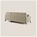 Saturno Divano Angolare Moderno In Tessuto Morbido Impermeabile T03 Beige 223 Cm Destro - Foto miniatura 4