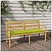 Panchina Batavia Cuscino Verde Chiaro 150cm Legno Massello Teak - Foto miniatura 1