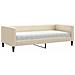 Divano Letto Con Materasso Crema 90x200 Cm In Tessuto - Foto miniatura 1