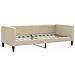 Divano Letto Con Materasso Crema 90x200 Cm In Tessuto - Foto miniatura 7