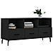 Mobile Porta Tv Nero 102x36x50 Cm In Legno Multistrato - Foto miniatura 3