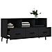 Mobile Porta Tv Nero 102x36x50 Cm In Legno Multistrato - Foto miniatura 4