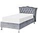Letto Singolo Contenitore Velluto Grigio 90 X 200 Cm Metz - Foto miniatura 3