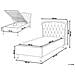 Letto Singolo Contenitore Velluto Grigio 90 X 200 Cm Metz - Foto miniatura 5