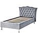 Letto Singolo Contenitore Velluto Grigio 90 X 200 Cm Metz - Foto miniatura 6