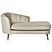 Chaise Longue Versione Sinistra Allier Velluto Beige - Foto miniatura 2