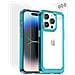 Cover Per Iphone 14 Pro Shockproof Con 6 Vetri Temperati, Azzurro - Foto miniatura 1