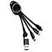 Portachiavi Led 5 In 1 Con Cavo Dati Black - Foto miniatura 1