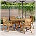 Set Da Pranzo Per Giardino 5 Pz In Legno Massello Di Acacia - Foto miniatura 1