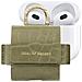 Borsa Mini Per Airpods 3 Modello Flo Textured Croco Con Moschettone, Verde - Foto miniatura 1