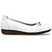 White Casual Closed Ballerinas Ballerine Pelle Scarpe Donna Bianco Eu 39, L9360-80 - Foto miniatura 2