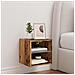 Mobile TV a Parete con Luci LED Legno Antico 30x28,5x30 cm - Foto miniatura 4