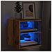 Mobile TV a Parete con Luci LED Legno Antico 30x28,5x30 cm - Foto miniatura 7