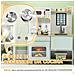 Cucina Giocattolo per Bambini con Fornelli e Armadietti, in Acciaio, Legno e PP, 72x33x85.2 cm, Blu e Bianco - Foto miniatura 4
