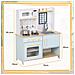 Cucina Giocattolo per Bambini con Fornelli e Armadietti, in Acciaio, Legno e PP, 72x33x85.2 cm, Blu e Bianco - Foto miniatura 6