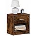 Comodino Con Cassetto Rovere Fumo 39x28x41 Cm - Foto miniatura 1