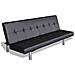 Lusso Casadino -  Divano Letto Con 2 Cuscini In Similpelle Regolabile Nero - Foto miniatura 3