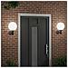 Lampade da parete da esterno 2 pezzi in acciaio inox nero IP44 - Foto miniatura 3