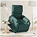 Poltrona Alzapersona Massaggiante Elettrica Verde Scuro Tessuto - Foto miniatura 2