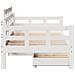 Dormeuse con Cassetti Bianca 80x200 cm Legno Massello di Pino - Foto miniatura 5